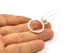 Claw Ring Settings - 925 Silver 4 Claw Ring Blanks for Natural Stones N0118