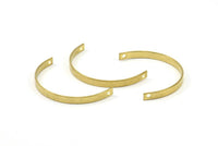 Modern Brass Pendant, 10 Raw Brass Semi Circle Modern Pendant for Minimalistic Jewelries (45x25x4x1mm) BS 1734