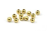 6mm Brass Bead, 50 Raw Brass Ball Beads, Findings (6mm) BS 2016