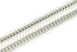 Fish Bone Chain, 2 Meters Silver Tone Brass Fish Bone Chain (9mm ) Z143