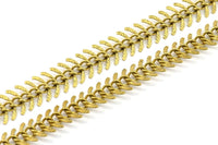 Fish Bone Chain, 2 Meters Raw Brass Textured Fish Bone Chain (9mm) Z146