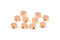 Round Spacer Bead, 16 Rose Gold Plated Brass Circle Industrial Spacer Bead, Findings (8x4.15mm) D0211 Q0027