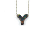Opal Y Letter -Snythetic Opal Initial Letter (10x10x2.50mm) F064
