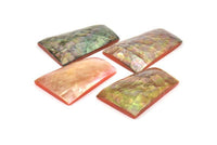 Huge Mother Of Pearl Cabochon, 1 Colorful MOP Cabochon, Acrylic Backside, Randomly Sent (48x33x21x7mm) X013
