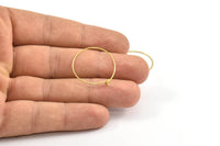 Brass Earring Wires, 25 Raw Brass Earring Studs, Wire Hoops (25x0.70mm) BS 2233