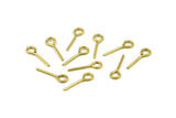 15mm Eye Pin, 100 Raw Brass Eye Pins, Findings (15x1mm) BS 2283