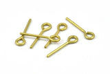 25mm Eye Pin, 25 Raw Brass Eye Pins, Findings (25x1.5mm) BS 2275
