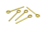 30mm Eye Pin, 25 Raw Brass Eye Pins, Findings (30x1.5mm) BS 2276