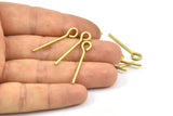30mm Eye Pin, 25 Raw Brass Eye Pins, Findings (30x1.5mm) BS 2276