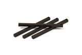 Black Necklace Bar, 12 Oxidized Brass Bars, Necklace, Earring Findings (3x3x50mm) D0244 S581