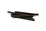 Black Necklace Bar, 12 Oxidized Brass Bars, Necklace, Earring Findings (3x3x50mm) D0244 S581