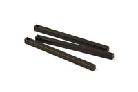 Black Necklace Bar, 12 Oxidized Brass Bars, Necklace, Earring Findings (3x3x50mm) D0244 S581