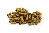 Raw Brass Beads, 24 Raw Brass Tiny Beads (8.5mm) N527