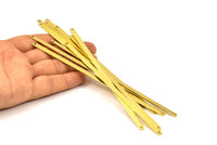 Brass Bracelet Blank, 10 Raw Brass Bracelet Stamping Blank Bangles with 2 holes ( 4x136x0.80mm) D0408