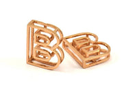 Rose Gold B Letter, 2 Rose Gold Plated B Letter, Initials, Uppercase, Letter Initial Pendant for Personalised Necklaces