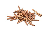 Copper Tube Beads - 50 Raw Copper Tube Beads (2,5x15mm) D0277