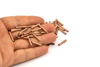 Copper Tube Beads - 50 Raw Copper Tube Beads (2,5x15mm) D0277
