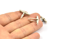 Silver Cufflink Blanks, 925 Silver Cufflinks Blanks (19.5x17mm) GG1 F042