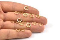 Gold Circle Ring, 40 Gold Plated Circle Ring Findings (8mm) B0117 Q0036