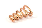 Brass Round Pendant ,1 Rose Gold Plated Brass Pendant with 5 Rings and 1 Loop (37x21x14mm) N368 Q193