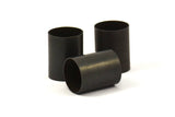 Black Tube Beads - 5 Oxidized Brass Tubes (14x18mm) Bs 1481