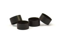 Black Tube Beads - 6 Oxidized Brass Tubes (20x10mm) Bs 1498