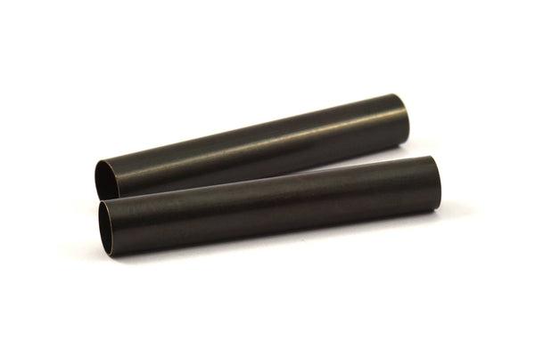 50mm Black Tubes 6 Oxidized Brass Tubes (8x50mm) Bs 1548 S037