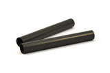 Black Tube Beads - 3 Oxidized Brass Tubes (10x80mm) Bs 1561