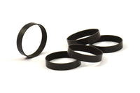 Black Tube Beads - 12 Oxidized Brass Tubes (20x4mm) Bs 1495