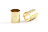 Gold Tube Beads, 3 Gold Plated Tubes, Beads (20x16mm) BS 1489 Q0289