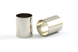 Silver Brass Tube, 3  Nickel Free Plated Silver Tone Brass Tube Beads (16x20mm) Bs 1489 H0334