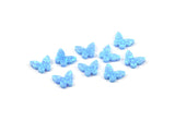 Opal Butterfly Beads, 1 Synthetic Light Blue Opal Beads,Tiny Butterfly Bead, Butterfly Charm, Exotic Beads (11x10mm)