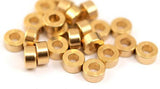 50 Pcs Raw Brass Industrial Findings, Spacer Beads (6 X 3 Mm) A0435