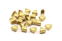 Brass Bail Connector, 20 Raw Brass Pendant Bail, Connector Setting, Jewelry Findings (11mm) B0134