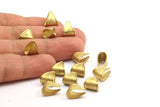 Brass Bail Connector, 20 Raw Brass Pendant Bail, Connector Setting, Jewelry Findings (11mm) B0134