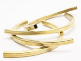 Geometric Choker Finding, 5 Square Curved Raw Brass Tubes (5x5x105) Bs 1528