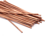 Copper Tube Beads - 10 Raw Copper Tubes (2x100mm) D0367