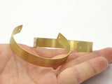 Brass Cuff Bracelet - 2 Raw Brass Cuff Bracelet Blank Bangles With 2 Holes (10x145x0.80mm) Brc062