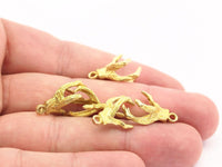 Dragon Claw Pendant, 5 Raw Brass Dragon Claw Charms, Necklace Pendants (16x12mm) N0367