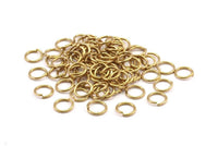 8mm Jump Ring - 100 Raw Brass Jump Rings (8mm) A0369