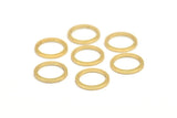 Gold Circle Ring, 12 Gold Plated Brass Round Rings, Charms (10mm) B0118