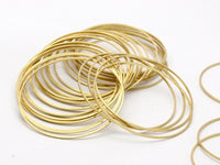 Brass Circle Connectors, 25 Raw Brass Circle Connectors (50x0.8mm) Bs-1111