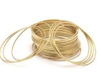 Brass Circle Connectors, 25 Raw Brass Circle Connectors (50x0.8mm) Bs-1111