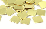 Brass Square Blank, 100 Raw Brass Square Blanks Without Holes (7mm) B0198
