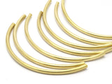 Choker Curved Tubes - 24 Raw Brass Curved Tubes (5x115mm) Bs 1639