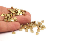 Brass Earring Finding, 50 Raw Brass Triangle Blanks (4x2.5mm) Y073