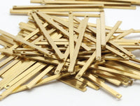 Brass Bar Pendant, 25 Raw Brass Bars (44x2x1mm) Bs 1196--a0863