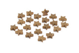 Brass Star Charm, 25 Raw Brass Star Spacer Beads, Spacer Charms, Star Charms (8x2.6mm) D0126