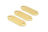 Blank Brass Tag, 5 Raw Brass Stamping Connector (37x13mm) B0152