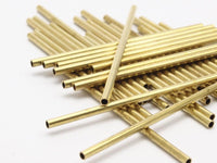 Brass Tube Beads - 50 Raw Brass Tube Beads (2x55mm) BS 1953